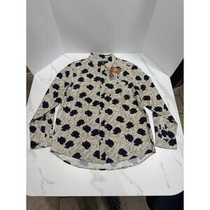 Houston White X Target Mens Floral Button Up Shirt Large NWT Long Sleeve